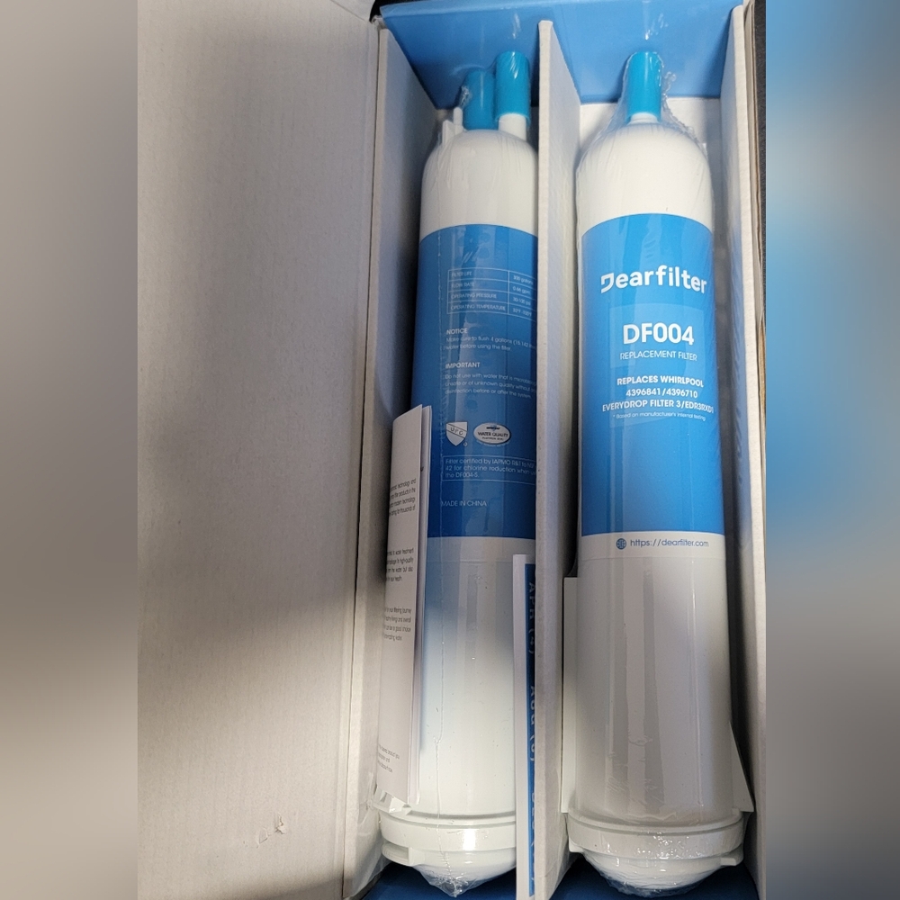 The DF004 water filter compatible with 4396841, 4396710P, EDR3RXD1, FILTER3,